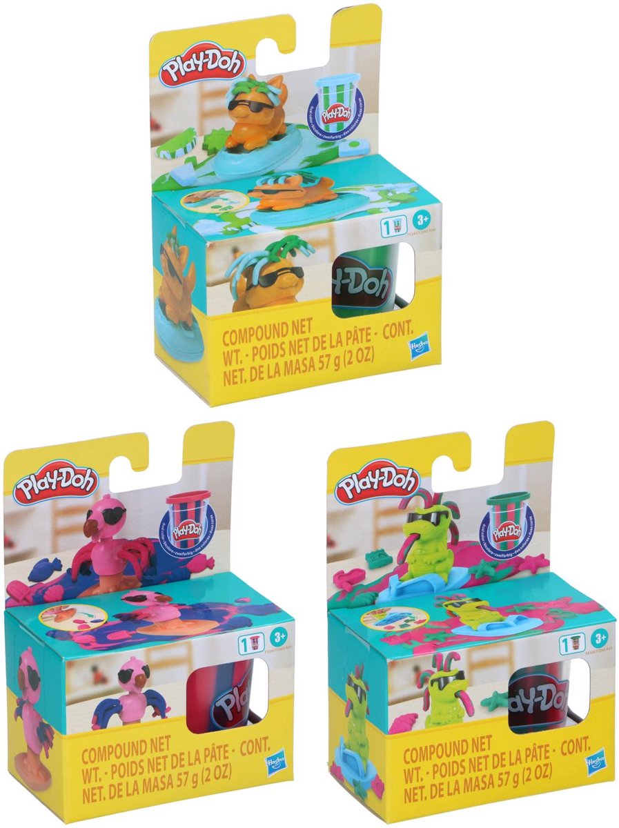 Set play-doh con argilla - 57g - set argilla bambini 3+ - giocattoli creativi - assortiti