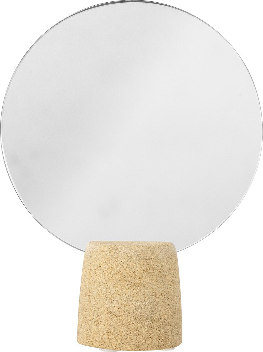 Bloomingville - specchio da tavolo ilina - beige - arenaria