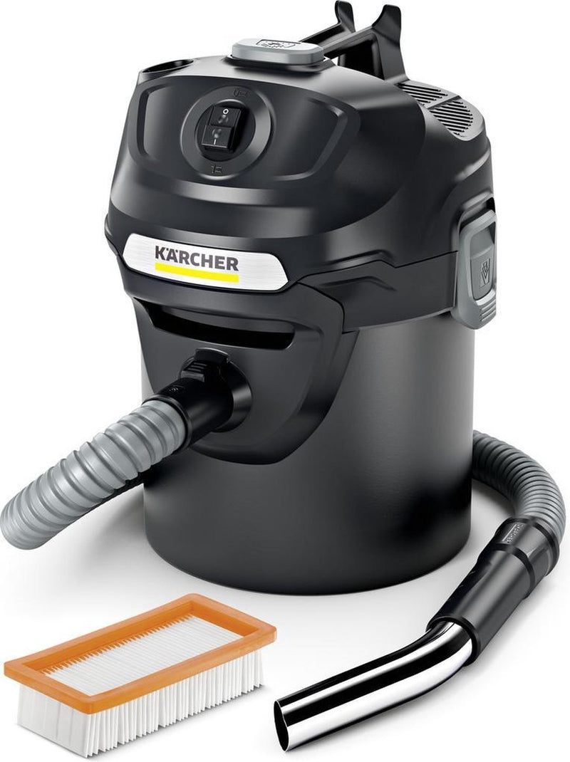 Aspirador de cenizas y seco Kärcher ad 2 - 600 w - 14 litros - retardante de llama - limpieza de filtro reboost