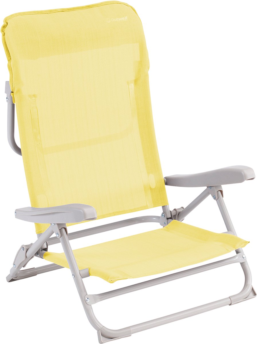 Sedia relax Outwell Seaford - sedia da spiaggia pieghevole - gialla