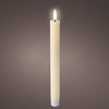 Lumineo dinerkaars led ribbel 24cm creme 2 st.