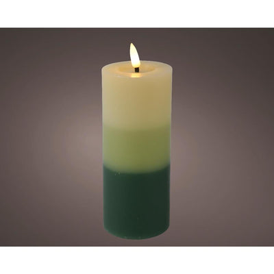 Lumineo led kaars vlamefffect verloop 15cm groen