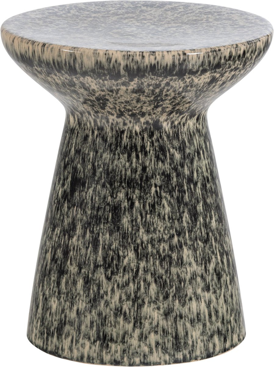 Mesa auxiliar Vtwonen fleck ø35x45 cm - cerámica - gris oscuro melange