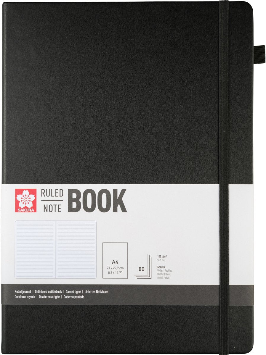 Sakura • notebook ruled 21x30cm black