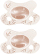Difrax fopspeen natural - newborn - blaadjes - roze - 2 stuks