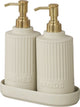 Wenko zeep en afwasmiddel dispenser - crème - 2x 550 ml