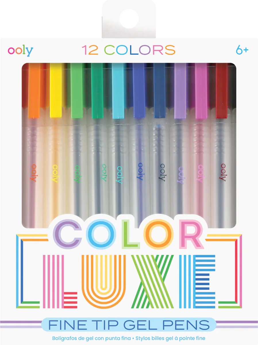 Ooly - color luxe - penna gel - 12 penne gel con punta fine