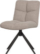 Woood vinny draaibare eetkamerstoel - bouclé - zand - 80x48x45