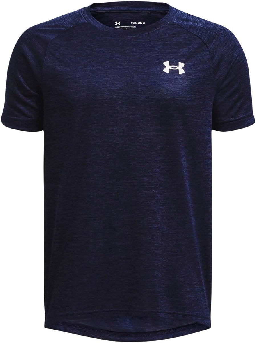 Camiseta deportiva para niños Under Armour ua tech 2.0 ss-blu - azul marino medianoche - blanco