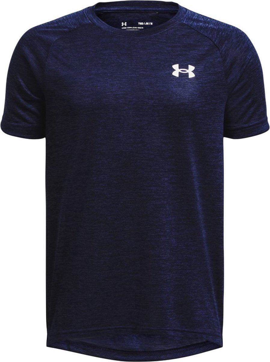 Camiseta deportiva para niños Under Armour ua tech 2.0 ss-blu - azul marino medianoche - blanco