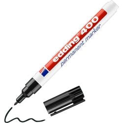 Rotulador permanente Edding 400 negro | 10 piezas