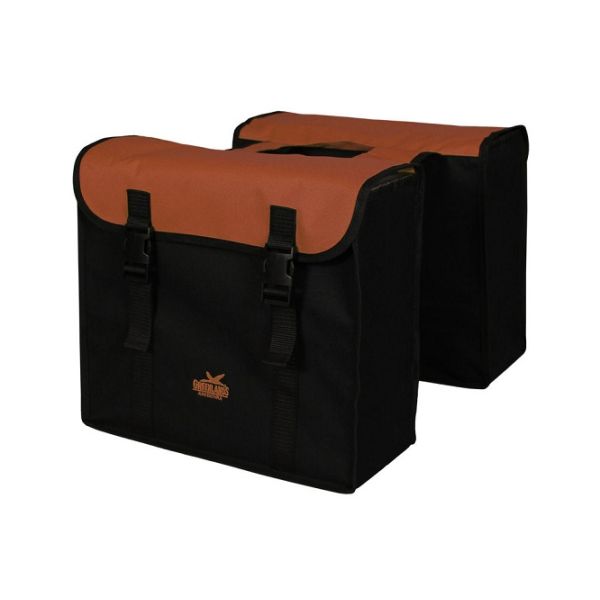 Bolsa de bicicleta doble de Groenlandia 34 litros de rojo negro