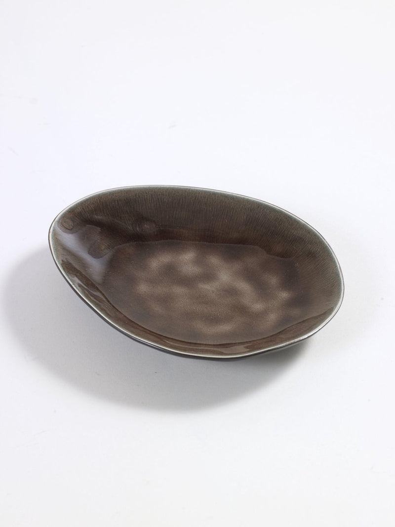 Serax - pascale naessens pure - plato ovalado s - marrón - 4 piezas