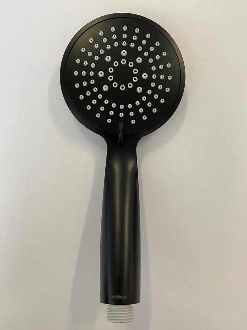 Soffione doccia Wenko diametro 11cm 5 posizioni abs nero - doccetta - doccia - bagno - doccia - 5 posizioni - doccia a pioggia - risparmio idrico