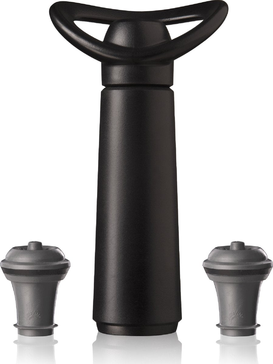 Vacuvin vacu vin wine saver concerto zwart | vacuüm wijnpomp | 2 vacuum wine stoppers