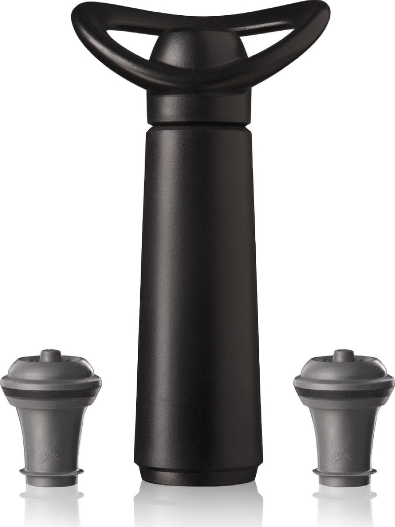 Vacuvin vacu vin vino saver concierto negro | bomba de vacío para vino | 2 tapones de vino al vacío