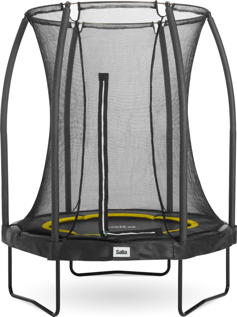 Salta comfort edition - ø 153 cm - trampolino rotondo con rete di sicurezza - nero - mini trampolino piccolo per bambini