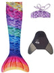 Coda da sirena Kuaki - set arcobaleno - xs - 8 anni