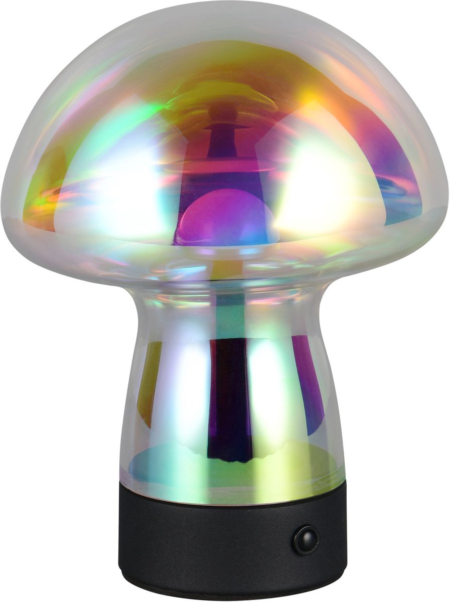 Rl live your light reality dooley - lampada da tavolo - trasparente iridescente - incl. 1x SMD 1,5 W - touch a 4 step - connessione USB - ricaricabile - cordless