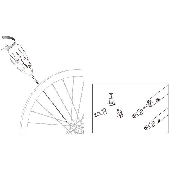 Dimping Spoke Nipple tensor Icetoolz 12S5 para bordes altos