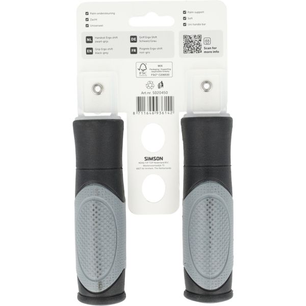 Manijas Simson ergo shift negro-gris