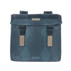 Basil Elegance Double Bicycle Bag, Blue, Recycled PET, Feeded, Water retaining closure, Universal Bridge, 40-49L
