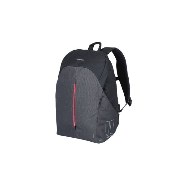 Basil B -M -Safe Nordlicht - Mochila de bicicleta compacta para bicicleta eléctrica - 13L - Negro