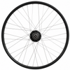 Rueda trasera Shimano 28 1 buje nexus 8 de 4 pulgadas (negro) - llanta zac2000 (negra) con radios de acero inoxidable - para freno de disco