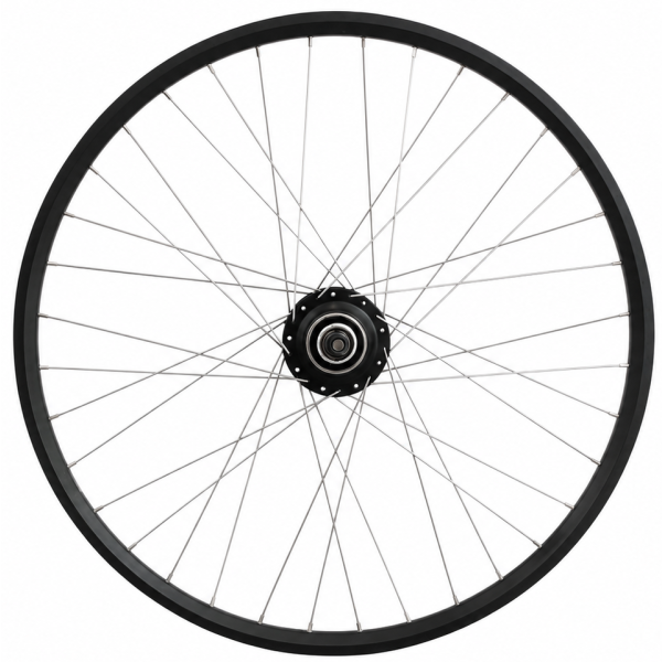 Rueda trasera Shimano 28 1 buje nexus 8 de 4 pulgadas (negro) - llanta zac2000 (negra) con radios de acero inoxidable - para freno de disco