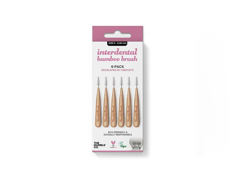 The humble co. interdental borsteltje 6 st - paars - 0.40 mm