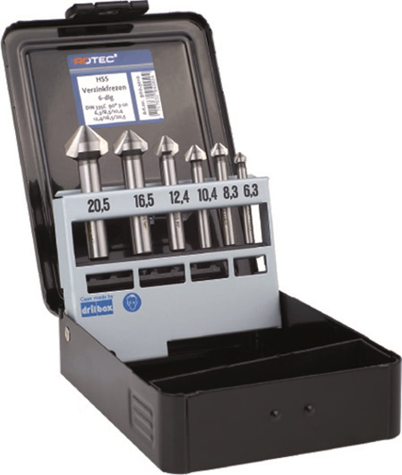 Set di frese per svasatore Rotec a 3 frese 6,3 25,0