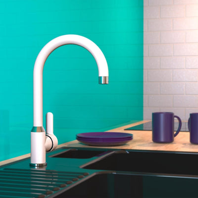 Mixer eisl cucina di diziani chrome -colorato bianco