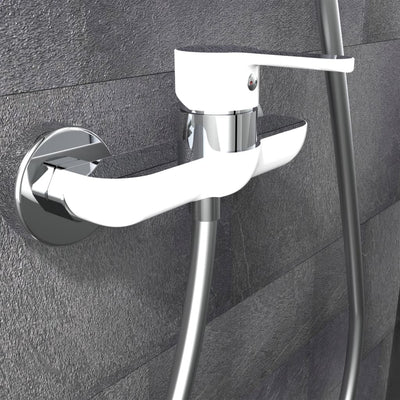 Mixer doccia eisl diziani bianchi e cromati