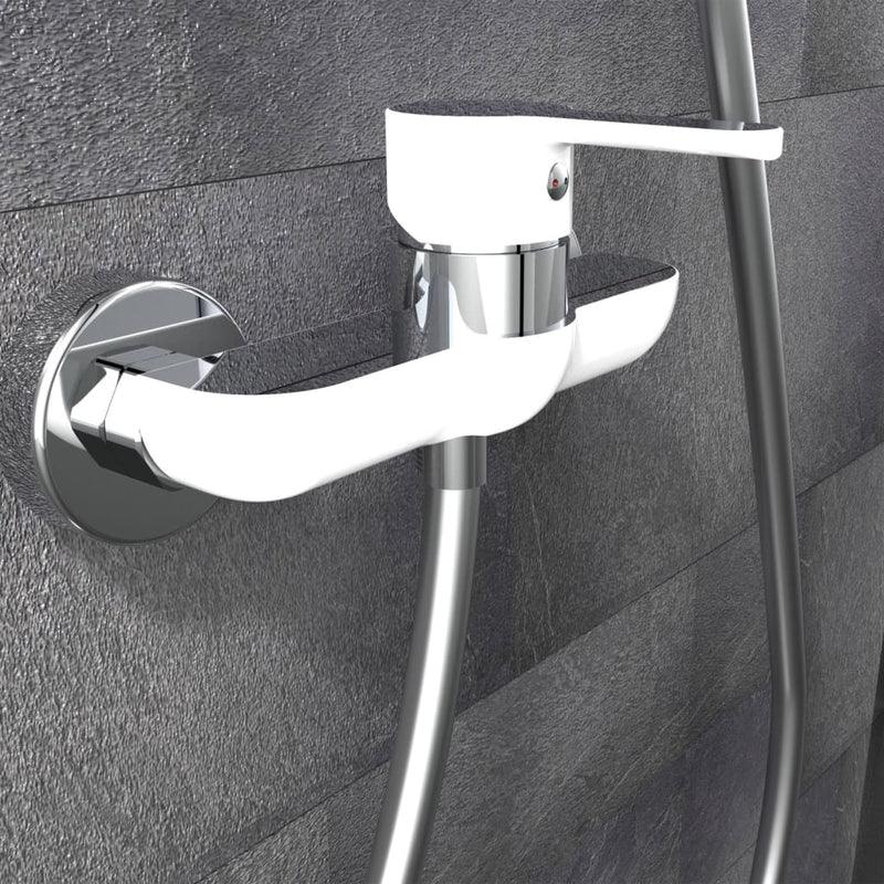 Mixer doccia eisl diziani bianchi e cromati