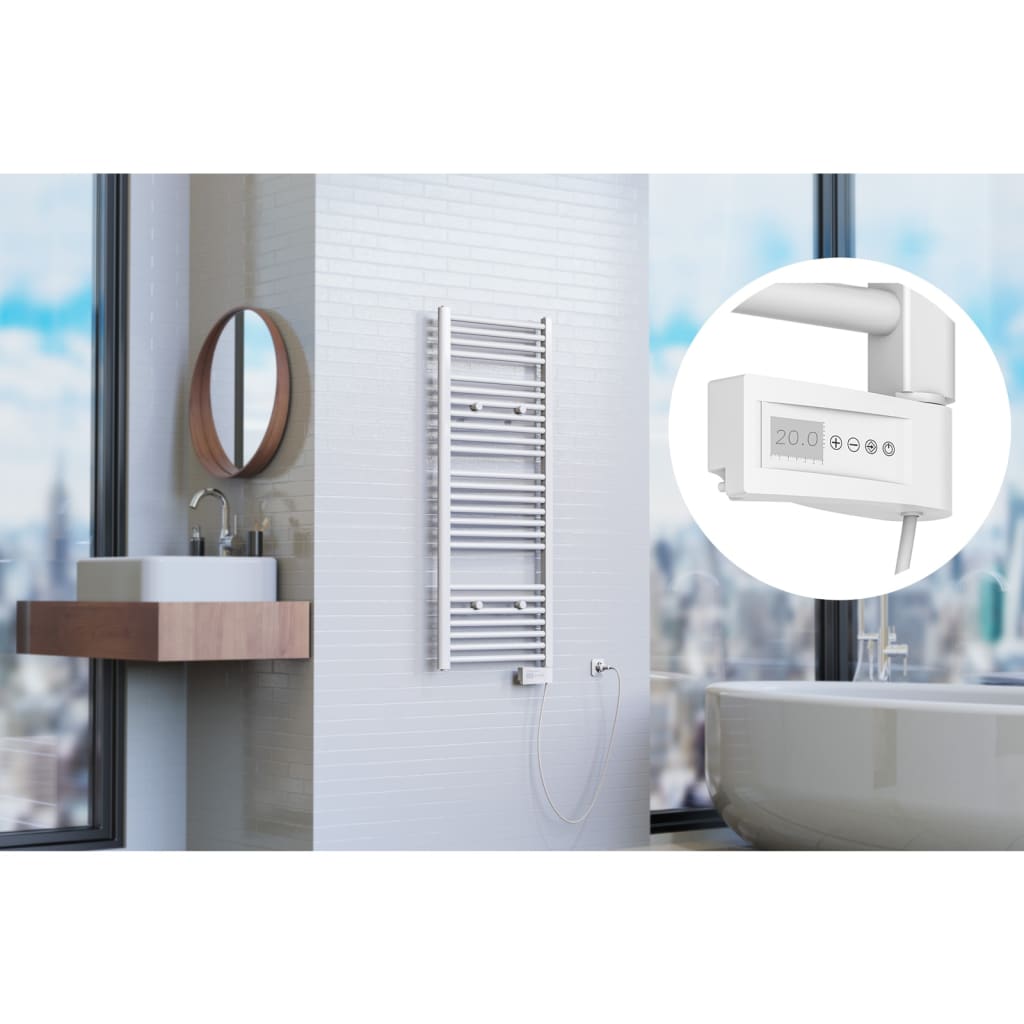 Eisl badkamerradiator met timer 120x50x15 cm wit