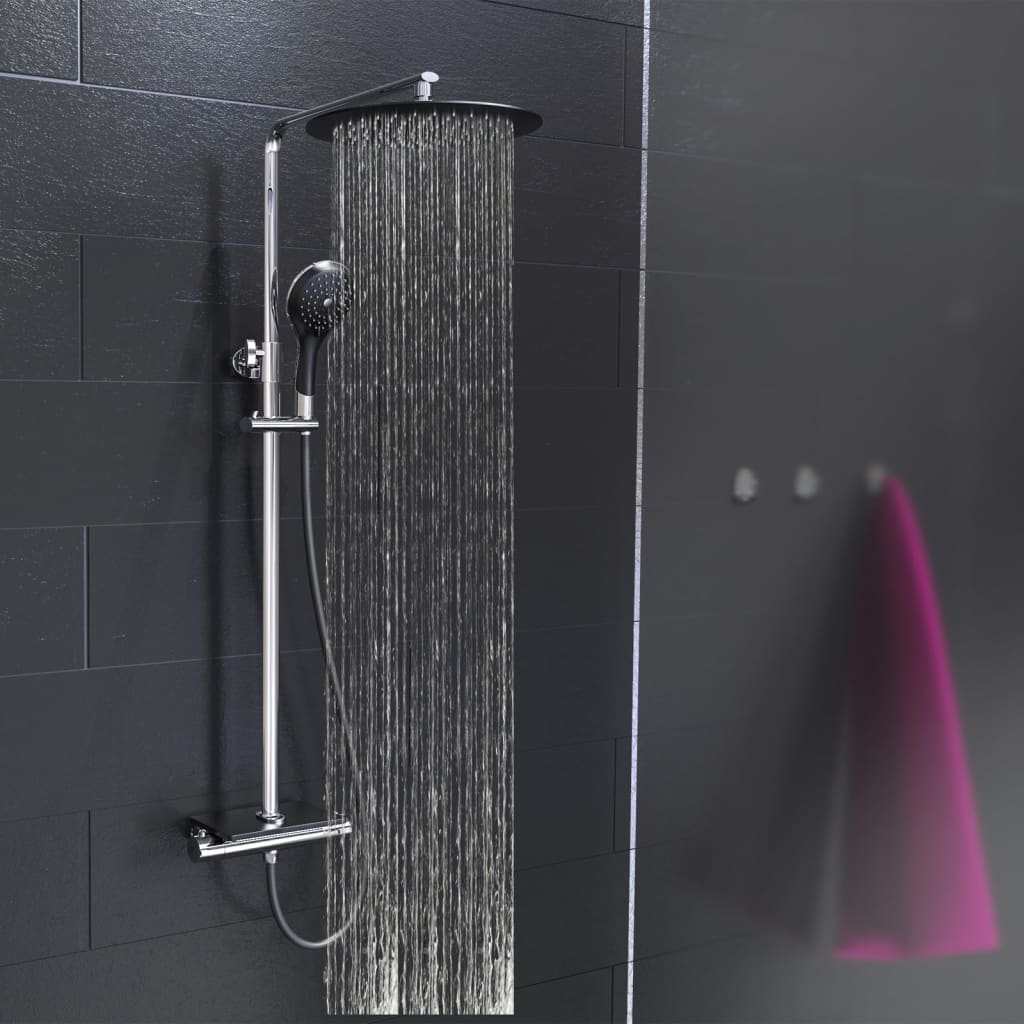 Eisl Eisl Head doccia set con termostato tap Grande Vita Chrome -Zwart