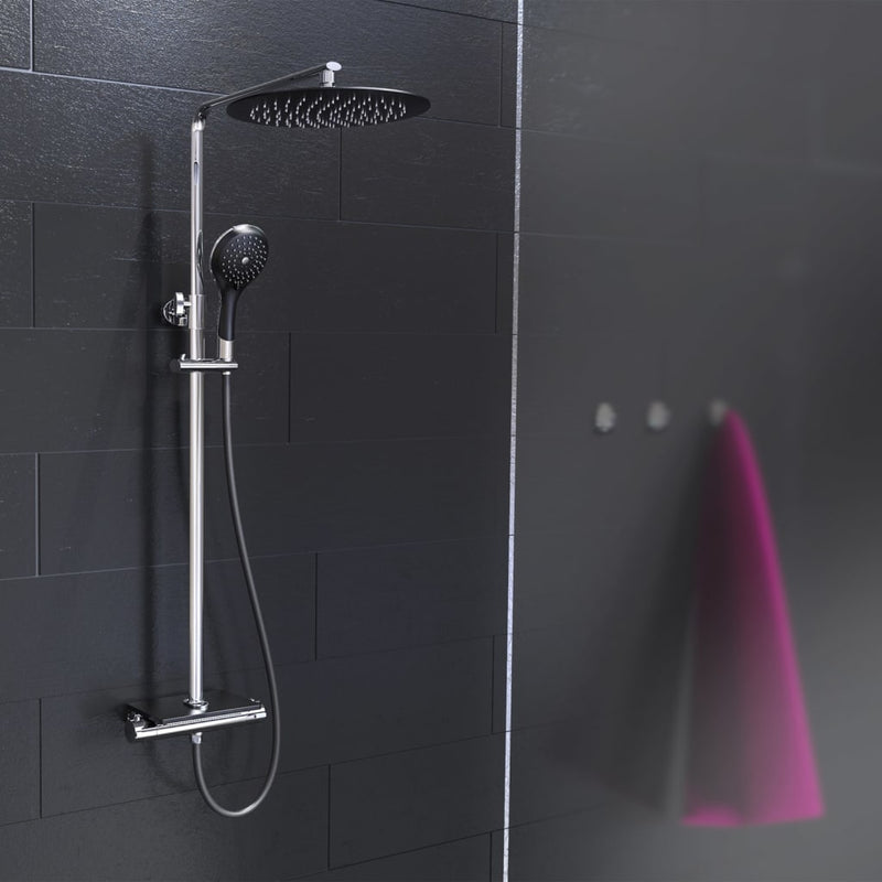 Eisl Eisl Head doccia set con termostato tap Grande Vita Chrome -Zwart