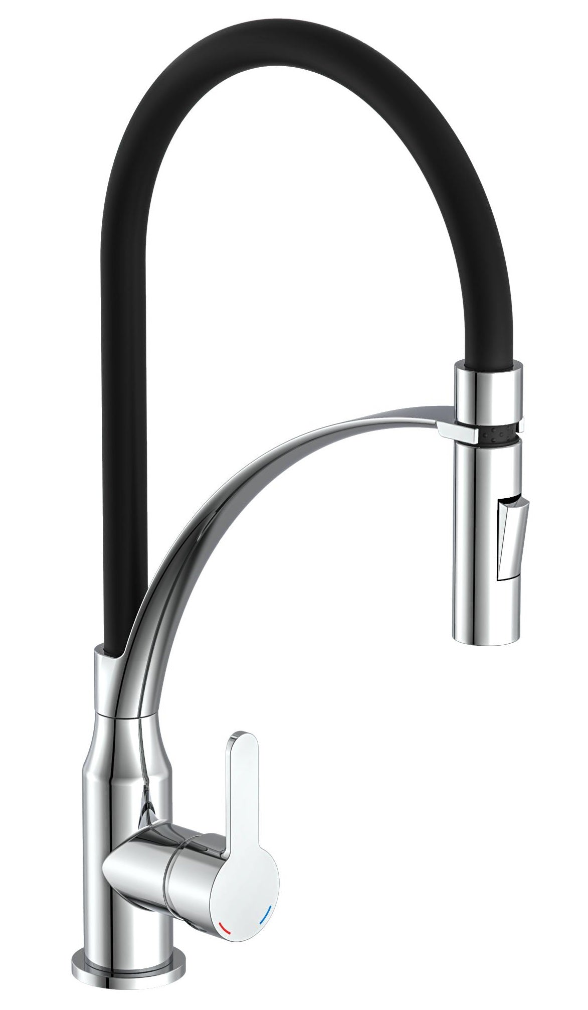Mezcla de cocina EISL con salida de tacto suave Carneo Black Chrome de color cromado