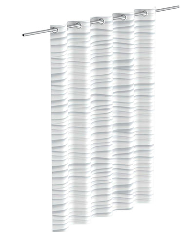 Cortina de ducha eisl eisl con golf 200x180x0.2 cm blanco