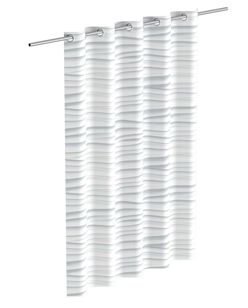 Eisl eisl tenda per doccia con golf 200x180x0,2 cm bianco