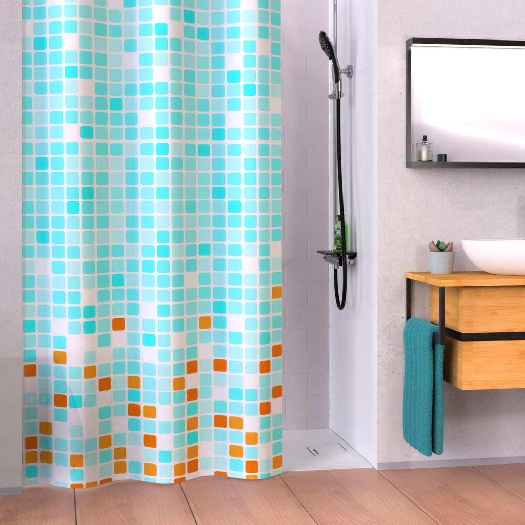 Eisl Eisl Cancellata per doccia con mosaico 200x180x0,2 cm blu e arancione