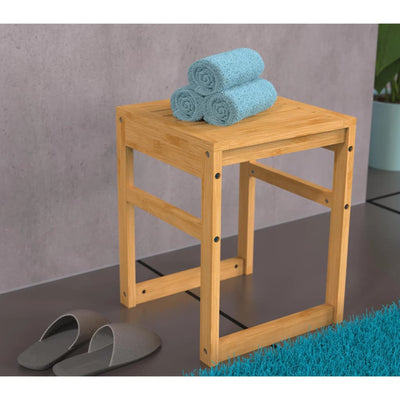 Eisl eisl sgabello da bagno 35x35x45 cm bambù
