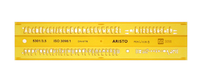 Aristo Aristo AR-5301 Plantilla de 3 letras 3.5 mm H-Profile Escrituras Formulario B Ley