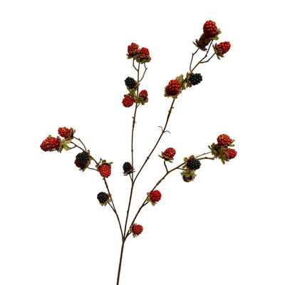 Roberts collection rama artificial con moras rojo negro 76cm