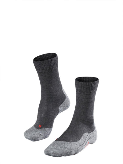 Falke tk5 anti-blaar dun wol functioneel materiaal wandelsokken heren grijs - maat 46-48