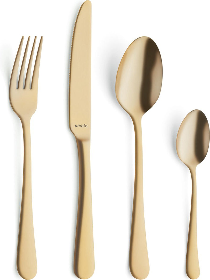 Amefa Austin vintage - set di posate - 24 pezzi - 6 persone - oro