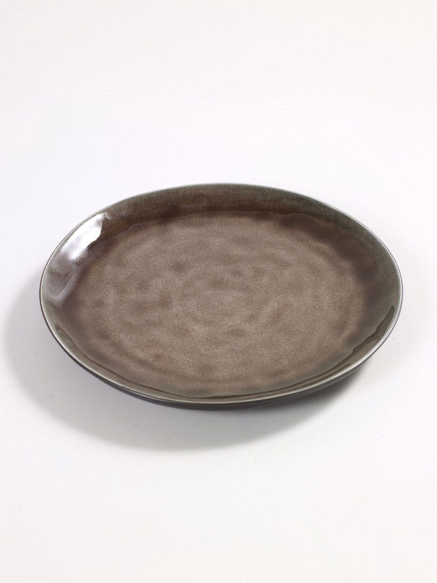 Pure by pascale naessens serax piatto piano - piccolo - ø20,5 cm - 4 pezzi - marrone