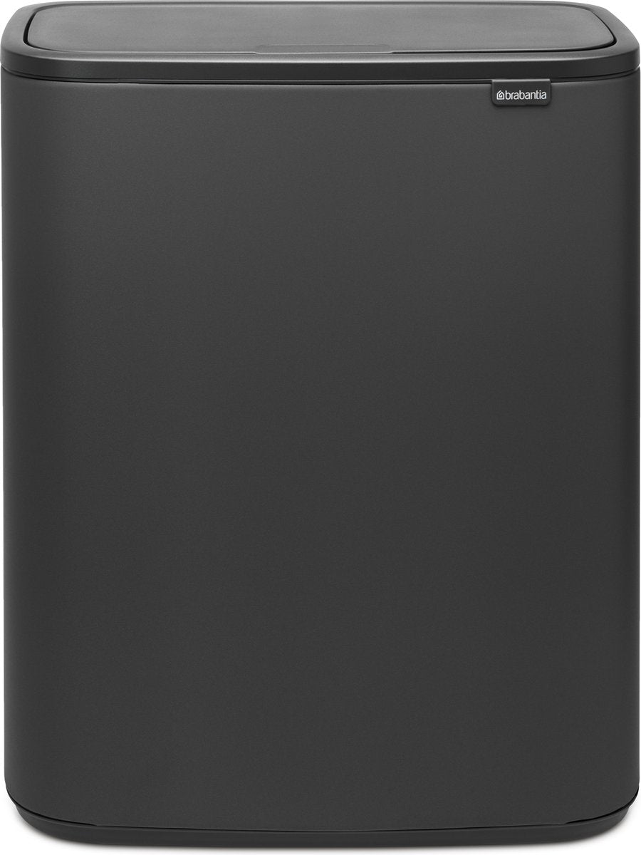 Pattumiera Brabantia bo touch bin - 60 litri - 1 scomparto - grigio minerale infinito