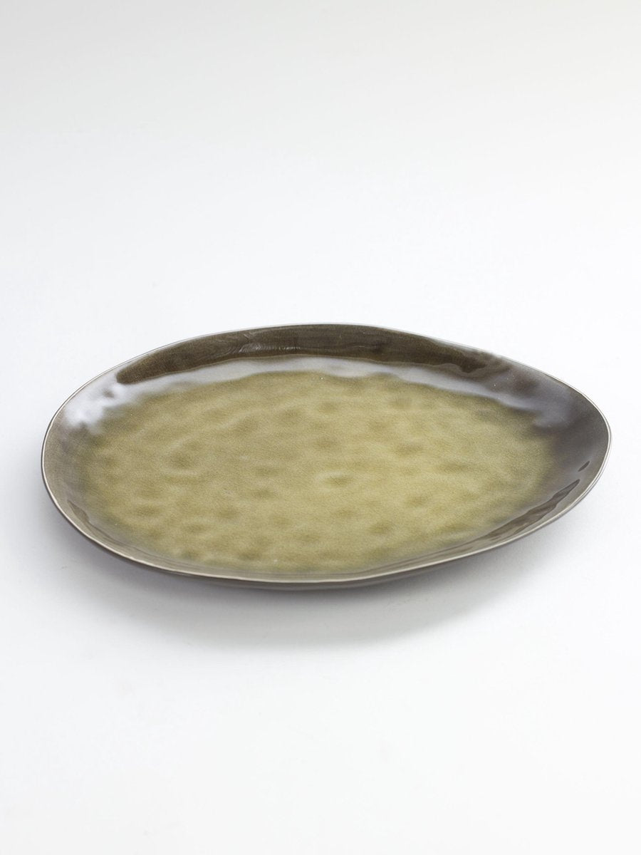 Serax - pascale naessens pure - piatto ovale l - verde - 2 pezzi