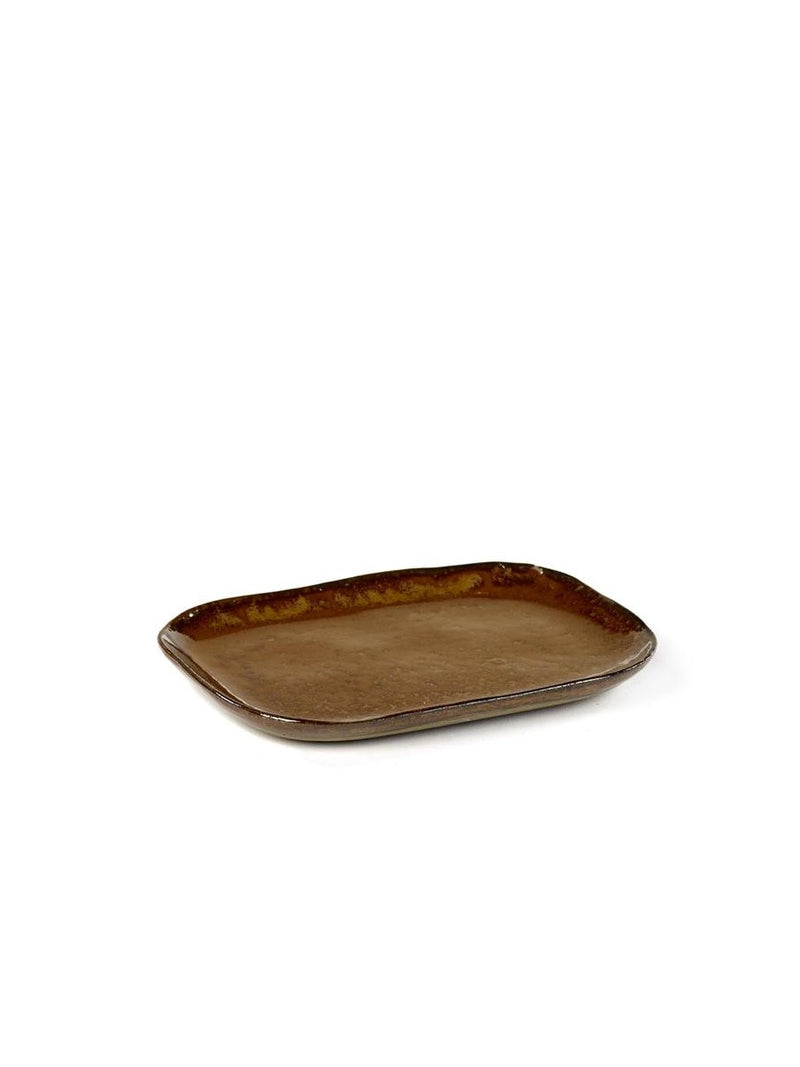 Serax - merci la nouvelle table - piatto m - marrone ocra - 8 pezzi